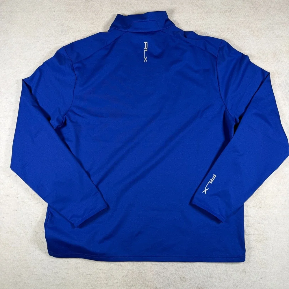 RLX Ralph Lauren Mens Blue Quarter Zip Golf Pullover XL New‎ With Tags